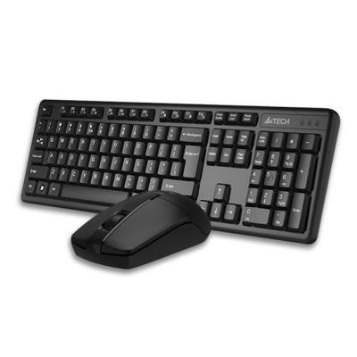 Безжичен комплект клавиатура и мишка a4tech fstyler 3330n, черен, 3330n