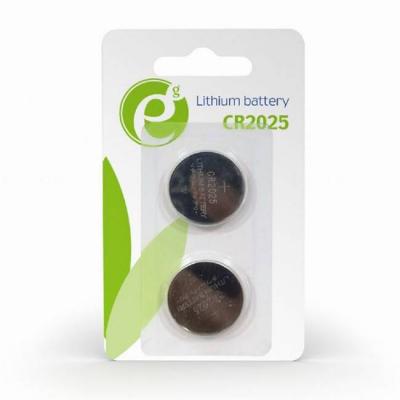 Литиева батерия gembird cr2025, 3v, 2бр, eg-ba-cr2025-01