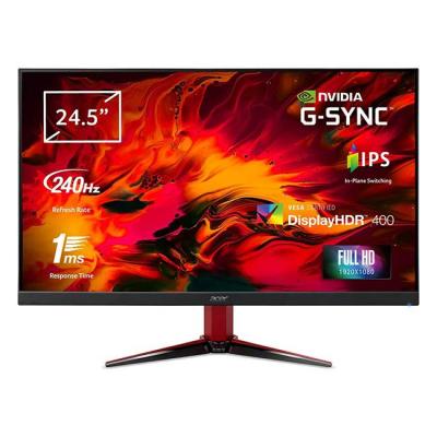 Монитор acer nitro vg252qxbmiipx 24.5 инча ips (1920x1080) led, g-sync, 240hz, 1ms, 1 x hdmi, 1 x dp, черен, acer 24.5 nitro vg252qxbmiipx