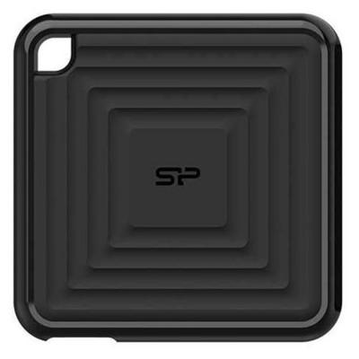 Външен ssd диск silicon power pc60, 480 gb, 3d nand, usb 3.2 gen2 type-c, четене - 540 mb/s, запис - 500 mb/s, черен, slp-ssd-psdpc60-480g