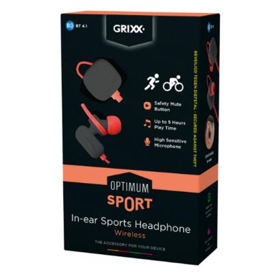 Grixx optimum headphone in-ear sports bluetooth black - welkom bij edvaria