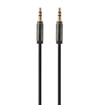 Аудио кабел gembird, стерео, 3.5 мм (м) към 3.5 мм (м), 1 метър, черен, ccapb-444-1m