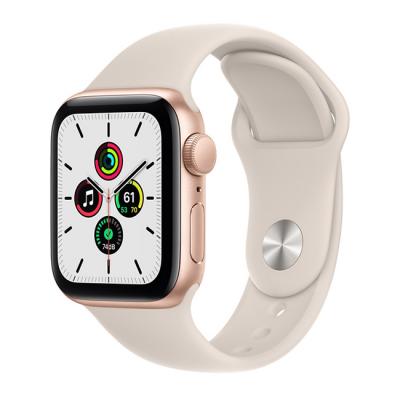 Часовник apple watch se gps + cellular, 40 mm, 1.57 инча oled, watchos, dual-core, 32 gb, 1 gb, wi-fi, bluetooth, микрофон, златист / бял, mkqx3bs/a