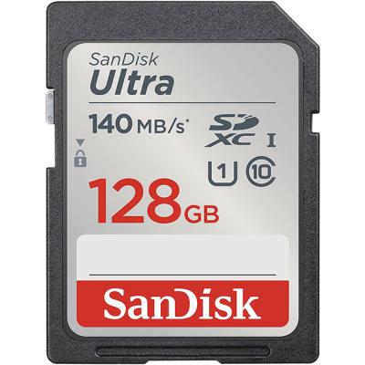 Карта памет sandisk ultra, 128 gb sdxc, запис: 140 mb/s, class 10, uhs-i, 3.3 v, sdsdunb-128g-gn6in