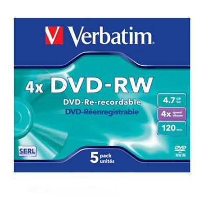 Диск dvd-rw verbatim, презаписваем, 4.7 gb, 4x, в кутия, office1_2065240010