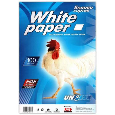 Белова хартия unofax, a4, 100 листа, офсет, 60 g/m2, 205 x 290 мм, бяла, office1_1525120002