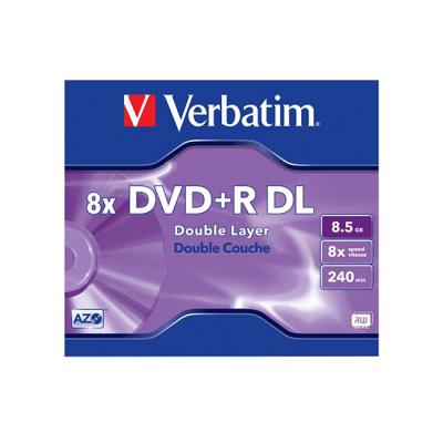 Verbatim dvd+r dual layer, двуслоен, 8.5 gb, 8x, azo покритие, office1_2065260010