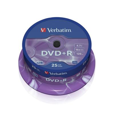Verbatim dvd+r, 4.7 gb, 16x, azo покритие, 25 броя в шпиндел, office1_2065220057