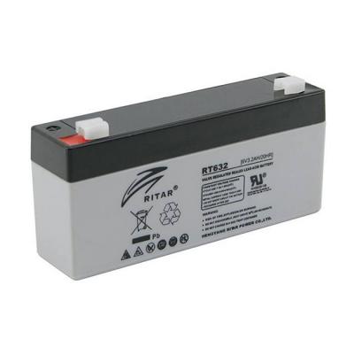 Оловна батерия ritar rt632, agm, 6 v / 3.2 ah - 134 / 34 / 60 mm, терминал 1, ritar-rt632, ritar-rt632