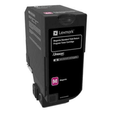 Тонер касета lexmark magenta standard yield return programme toner cartridge, 7000 страници, червен, 74c2sm0