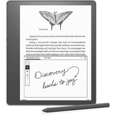 Електронен четец amazon kindle scribe за четене и писане, 10.2 инча, 300 ppi, premium писалка , 16 gb памет, сив