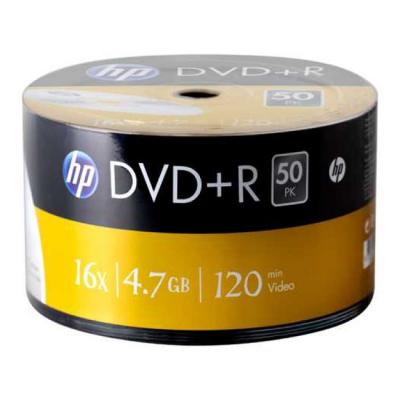 Dvd+r hp (hewlett pacard) 120min./4.7gb. 16x - 50 бр. в целофан, hp_dvd50c