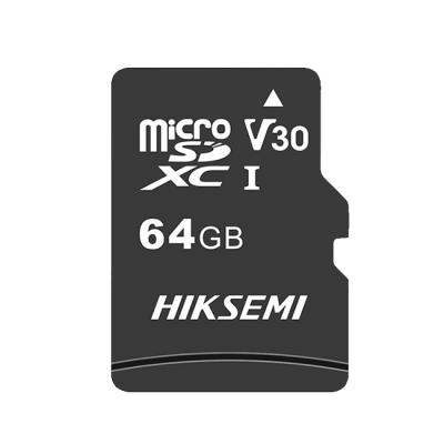 Памет hiksemi microsdxc 64g, class 10 and uhs-i tlc, up to 92mb/s read speed, 30mb/s write speed, v30 with adapter, hs-tf-c1(std)/64g/neo/ad/w