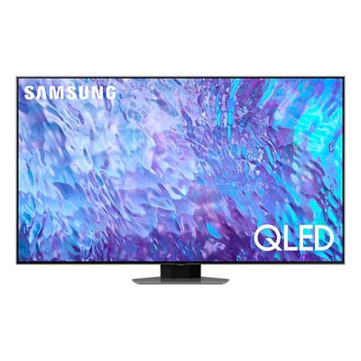 Телевизор samsung 65q80c, 65 инча 4k qled, 100 hz, smart tizen, 100 hz, dolby, q-symphony, bixby, bluetooth, wi-fi, hdmi, usb, сив, qe65q80catxxh