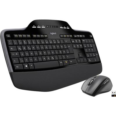 Клавиатура и мишка logitech mk710 wireless desktop radio keyboard and mouse set splashproof, display german, qwertz, черна, 920-002420