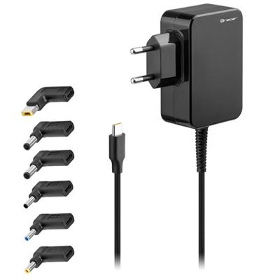 Зарядно за лаптоп tracer prime, 65w, универсално, usb-c, 7 в 1, дължина 1.78м, черен, traakn47202