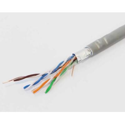 Меден ftp cat.5e 24awg cu, мрежов lan кабел 4x2x0.5мм2 с uv защита, цена 1-метър, сив, 24awgcu