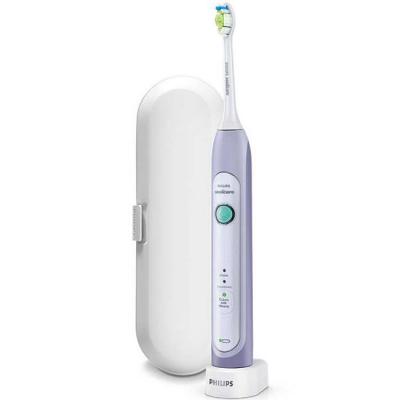 Четка за зъби с акумулаторна батерия philips healthywhite sonicare, лилава, hx6721/35