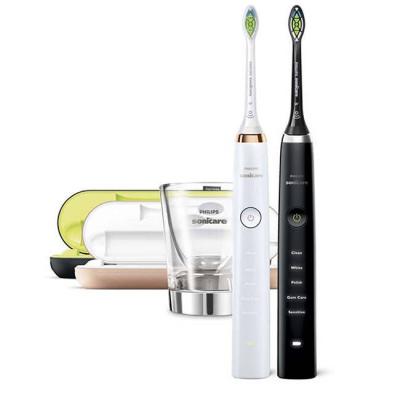 Комплект електрически четки за зъби philips hx9392/39, sonicare diamondclean 5 режима, 2 глави за четка, зареждаща чаша, калъф за пътуване, черна и бя