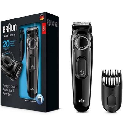 Тример за брада и коса braun bt3022, безжична работа до 40 минути, черен