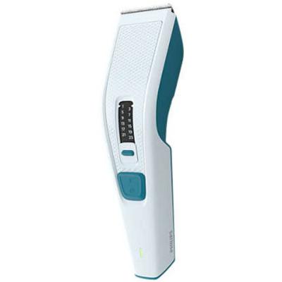 Машинка за подстригване philips hc3588/15, series 3000,  ножчета от неръждаема стомана, 13 настройки за дължина, 75 минути безжична работа, бял/син
