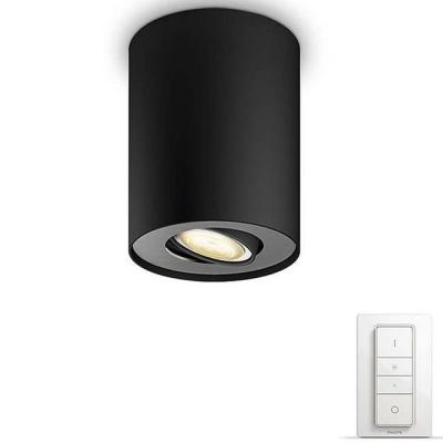 Лампа philips pillar hue single spot black 1 x 5.5 w, черен