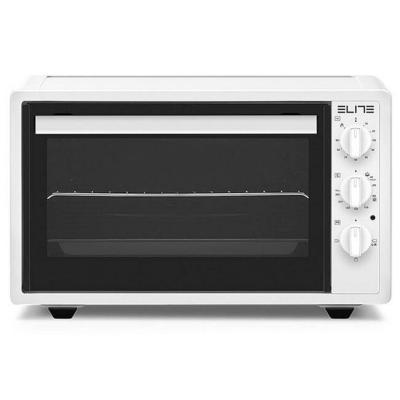 Готварска печка elite emo-1207, 1300w, 42 литра, таймер, закрит долен нагревател, двойно стъкло, бял