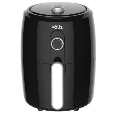 Фритюрник с горещ въздух voltz/rosberg premium, air fryer, 1000w, 2 литра, 80-200 c, таймер, черен, v51980l