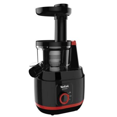 Сокоизстисквачка tefal, juiceo, 150 w, бавнооборотна, студено пресоване, 1 филтър, червена/черна, zc150838 jui juiceo