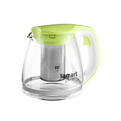 Термокана за чай lamart, стъкло/пластмаса, 1.1 л, зелен, 5120120057