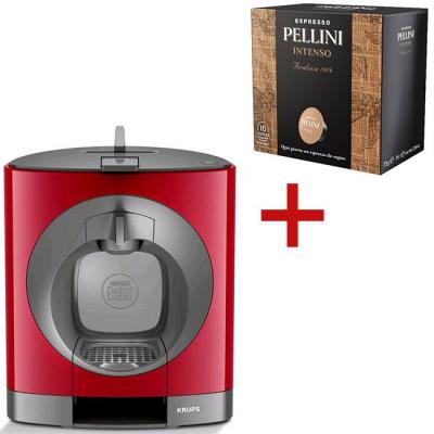 Кафемашина krups dolce gusto oblo kp110531, червена + кафе капсули pellini intenso