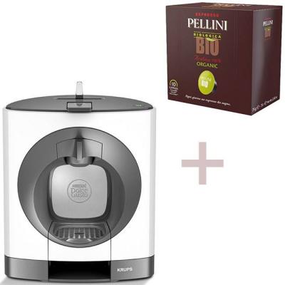 Кафемашина krups dolce gusto oblo kp110131, бяла + кафе капсули pellini bio
