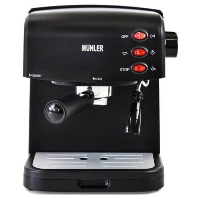 Еспресо машина muhler mcm-1585, 850 w, 15 бара, 1.5 литра, разпенване, капучино, черен