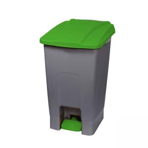 Кош за отпадъци planet line, за разделно събиране, с педал, пластмасов, 70 л, зелен, 5025140118