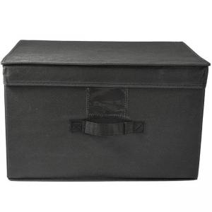Кутия за съхранение с капак maxhome sort-101l, 40 х 30 х 25 см, полиестер, черна, sort-101l
