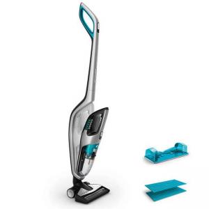 Вертикална прахосмукачка philips fc6408/01, powerpro aqua, 3 в 1 - за прах и мокро чистене, 25. 2 v, сив/син