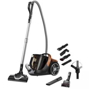 Прахосмукачка без торба rowenta x-trem power 4a+ ro7244ea, 550 w, четка mini turbo, 2.5 л, черен/оранжев