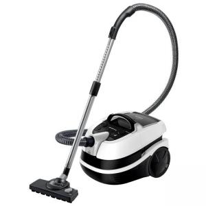 Перяща прахосмукачка bosch, 2100 w, филтър hepa, турбо четка и четка за паркет, електронно регулиране на мощността, бяла/черна, bwd421pro