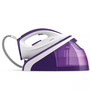 Ютия с парогенератор philips hi5919/30, 5,2 бара налягане, 1,1 л подвижен воден резервоар, бял/лилав