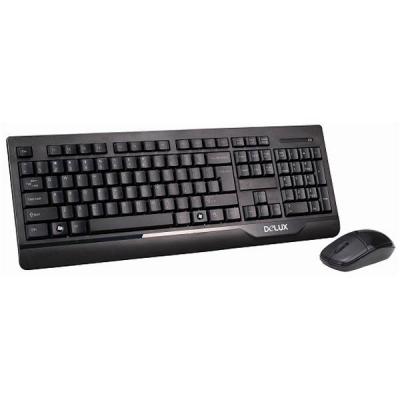 Безжична клавиатура + безжична мишка delux input devices - keyboard delux, bulgarian + mouse, desktop, black - k6000g/bulg_plus_m361gb_plus_gc15uf