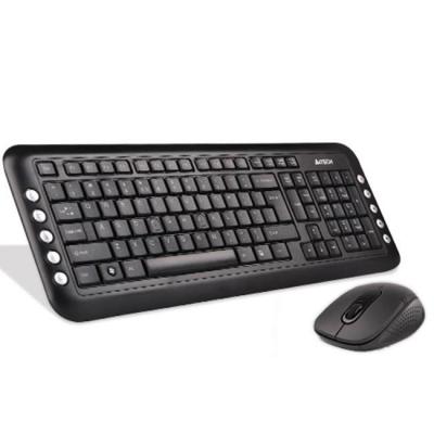 Безжичен комплект мишка и клавиатура a4tech 7200n, черен, a4-key-7200n_vz