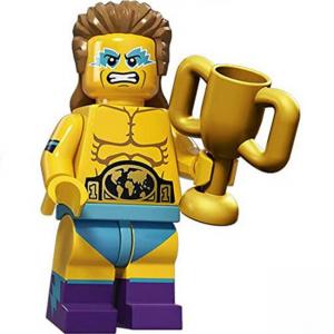 Идентифицирана минифигурка лего серия 15  шампион по борба - lego series 15 - wrestling champion, 71011-14