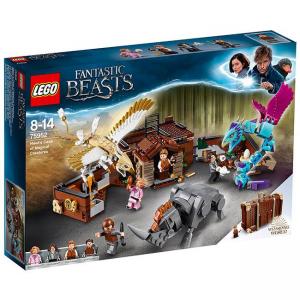 Конструктор лего хари потър - сандъкът с магически създания на newt, lego harry potter, 75952