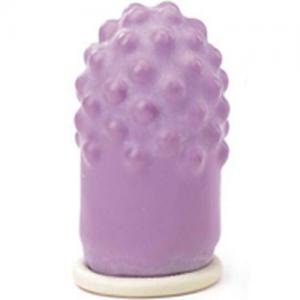 Пенис удължител с подчертан релеф, nobbly penis head, виолетов, 7355