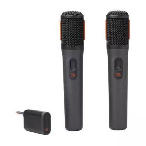 Комплект безжични микрофони jbl partybox wireless mic, 2 бр, до 30м, черен, jbl-mic-prtbox-wrlss