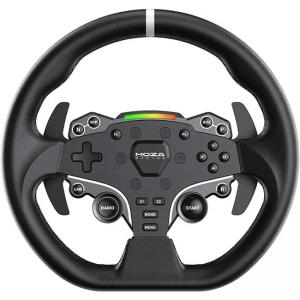 Волан moza es steering wheel за основа r3, r5, r9 v2, r12, черен, moza-wh-es