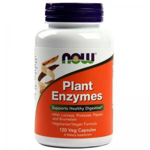 Растителни ензими - plant enzymes - 120 капсули - now foods, nf2966