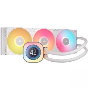 Охладител за процесор corsair icue link titan 360 rx lcd white aio, 360mm radiator, cw-9061026-ww