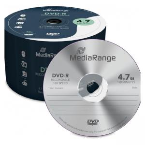 Mediarange dvd-r 4,7 gb i 120 минути, 16x скорост, 50 бр. в целофан
