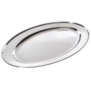 Плато за сервиране kinghoff kh 1232, 40 см, oвално, инокс